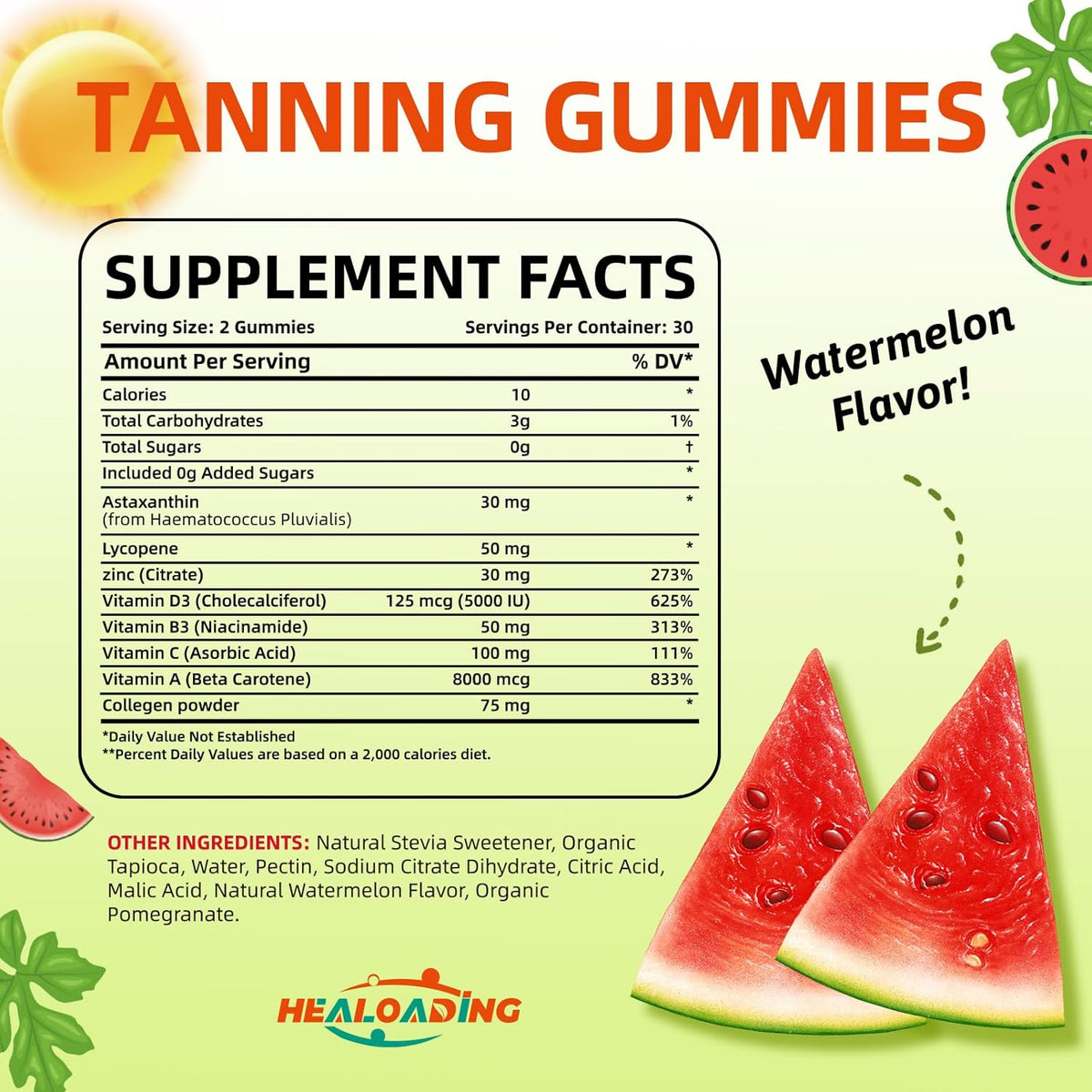 Healoading™ Tanning Accelerator gummies