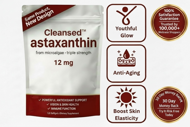 Pure Astaxanthin 12mg Softgels for eye comfort
